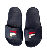 FILA Boys Navy Blue Logo Sport Beach Slide Sandals Size 11 - $19.79