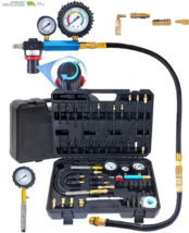 46PCS Automotive Compression Tester Kit with Dual-Dial Gauge Gasoline &amp; ... - $256.97