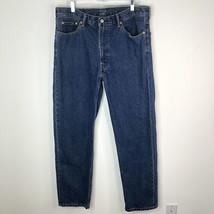 Levis Mens Blue Jeans Size 38&quot; x 34&quot; 550 Button Fly Zipper Denim Pants - £13.25 GBP