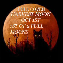 HAUNTED 1ST OF 2 MOONS OCT 1ST FULL COVEN RARE HARVEST MOON MAGICK JEWELRY Witch image 2