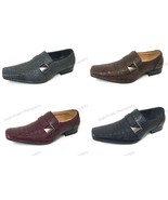 Brand New Men&#39;s Dress Shoes Loafers Elastic Slip On Crocodile Buckle Formal - $27.61+