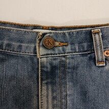 Calvin Klein Jeans ZJ29V5769 Women's Blue Denim Frayed Mini Skirt Sz 13 Waist 34 image 8