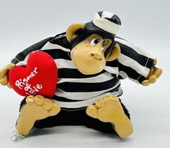 Russ Berrie Kathleen Kelly Prisoner of Love Ape Monkey Bean Bag Resin Plush - £9.70 GBP