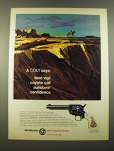 1967 Colt Frontier Scout Revolver Ad - A Colt says: lone vigil coyote call  - $18.49