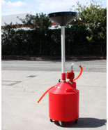 20 Gallon Portable Waste Oil Drain Tank w/Rotary Hand Pump Operated Drai... - $228.59 CAD