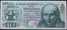 Banco de Mexico 10 Pesos Note, UNC - £2.35 GBP