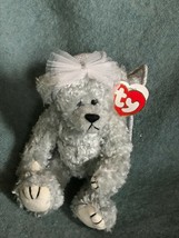 Small TY Gray w Sparkly Wings STERLING Curly Haired Jointed Teddy Bear Stuffed  - £9.02 GBP