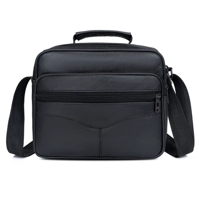 Men&#39;s Shoulder Bags Genuine Leather Luxury Male Handbag Fashion Casual C... - £38.82 GBP