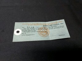 1933 Unused New Hampshire Deer Tag Hunting License  - $18.74