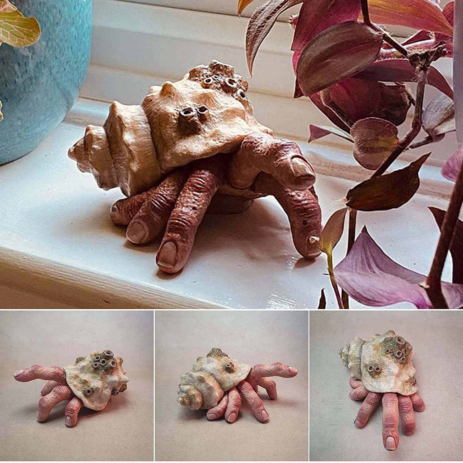 1pcs Finger Crab Statue Fingercrab Creepy Weird Realistic Horror Resin Model - £12.01 GBP+