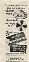 Cough-Lets Chewing Gum Cough Drops East Boston Mass Vintage Print Ad 1948 - $12.55