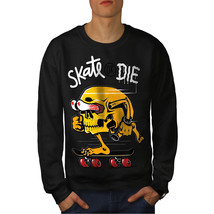 Wellcoda Skate Or Die Skull Funny Mens Sweatshirt,  Casual Pullover Jumper - £23.64 GBP+