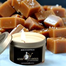 Salted Caramels Eco Soy Wax Scented Tin Candles, Vegan Friendly, Hand Poured - £11.94 GBP+