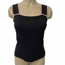 Emma &amp; James Liz Claiborne Fine Knit Sleeveless Tank Top Womens size Small Black - £14.33 GBP