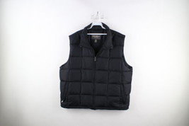Vintage Eddie Bauer Mens XL Duck Down Fill Insulated Puffer Vest Jacket Black - £46.67 GBP