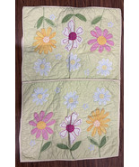 Pottery Barn Kids Embroidered Floral STANDARD Quilted Sham Set 2 - $39.78 CAD