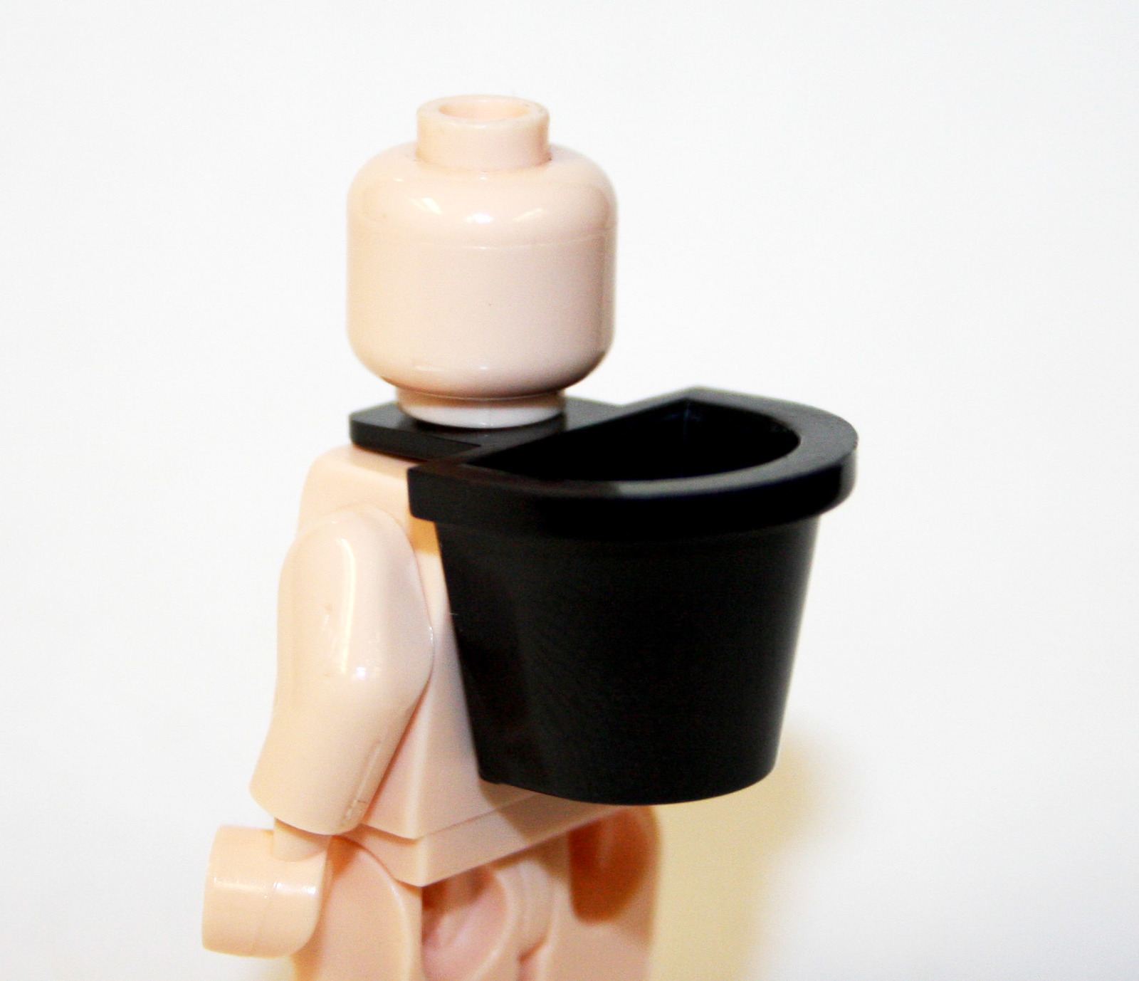  Black Basket Backpack Carrier Piece Fors Minifigure Toys - $2.01