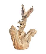 interoknack Large Solid Wood Eagle &amp; Dragon Sculpture  Grand Opening Gi... - $317,566.53 MXN