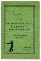 Lynroy&#39;s Social &amp; Athletic Company Grand Opening Ad Booklet Conover St B... - £13.93 GBP