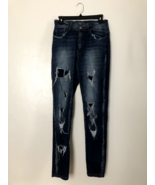 Kancan Womens Jeans 28 Blue Estilo Cropped Distressed Casual Denim Jeans - £15.92 GBP