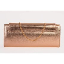 The Ege Rose Gold Leather Clutch image 5
