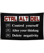 Ctrl Alt Del Motivational Flag 3x5 Ft, Dormroom, Home Gym, Man Cave, etc - $8.68