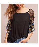 Anthropologie Akemi &amp; Kin Calista Embroidered Sleeve Top XS - $37.40