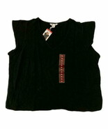 Three Dots Women&#39;s Short Sleeve V-Neck Double Layer Cotton Gauze Shirt (... - $13.05