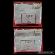 Hotel Luxury Linen Collection King Matelasse Pillow Shams Set of 2 Cream 20&quot;x36&quot; - $30.84