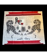 2 Vintage Cranston Cut &amp; Sew Gray Kitty Cat Fabric Panel Pillow Plush Ki... - $357.80 MXN