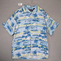 Newport Blue Men&#39;s XL Hawaiian Button Up Shirt, Chevrolet Woodie Wagon T... - $29.00