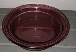 Corning Ware glass V-30-B Cranberry Vision Ware 24 oz Bowl 750 ML Vintage - $11.99