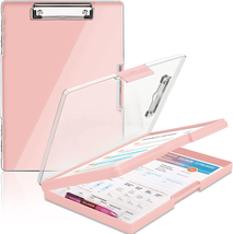 Clipboard with Storage,Heavy Duty Clip Boards 8.5x11 with 2 Storage Case - $24.99