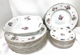 HUTSCHENREUTHER Bristol Floral w Gold Germany Bone China Scalloped Edge - $9.02 CAD+