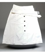 Worthington Size 6 Skirt A Line White Buttons Belt New With Tags - $14.69