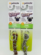 Petmate Comfort Choke Chain Fine Dog Collar & Woven Nylon Brown & Gray Lot of 2 - $12.86