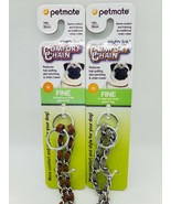 Petmate Comfort Choke Chain Fine Dog Collar &amp; Woven Nylon Brown &amp; Gray L... - £10.11 GBP