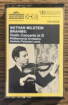 Nathan Milstein, Brahms: Philharmonia Orchestra Violin Concerto In D Cassette - £29.87 GBP