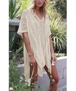 Wander Agio Beach Swimsuit for Women Sleeve Coverups Bikini Cover Up Net - £11.94 GBP