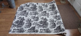 Waverly Toile Fabric Country Life Black Cream 11 yards x 57&quot; Screen Print Cotton - £219.54 GBP