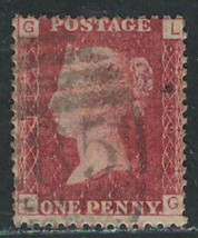 Great Britain Very Old Very Good Used Postage 1 One Penny Red Stamp #4 - £0.78 GBP