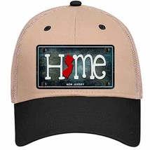 New Jersey Home State Outline Novelty Khaki Mesh License Plate Hat - $28.99