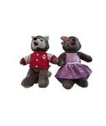 Build A Bear Wiley and Violet The Wolf Plush Stuffed Animals Lot  2 With... - £23.25 GBP