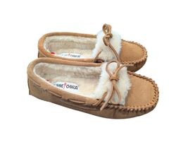 Women&#39;s Minnetonka Slippers Size 6 Faux Fur Lined New Without Box - €18,46 EUR