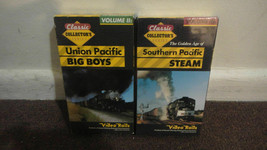 Lot of 2 Train VHS Tapes, Southern Pacific Steam, Union Pacific Big Boys. LOOK!! - £12.38 GBP