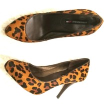 Banana Republic Leopard Print Cow Hair Pumps Heels Size 7.5 Animal Print mad men - £36.53 GBP