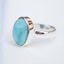 Larimar Oval Gemstone 925 Sterling Silver Partywear Ring For Women Girls - $11.46+