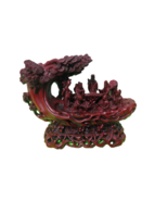8 Immortals Broken By Earthquake Red Chinese Heavy Resin Figurine 8.5&quot;L ... - £15.56 GBP