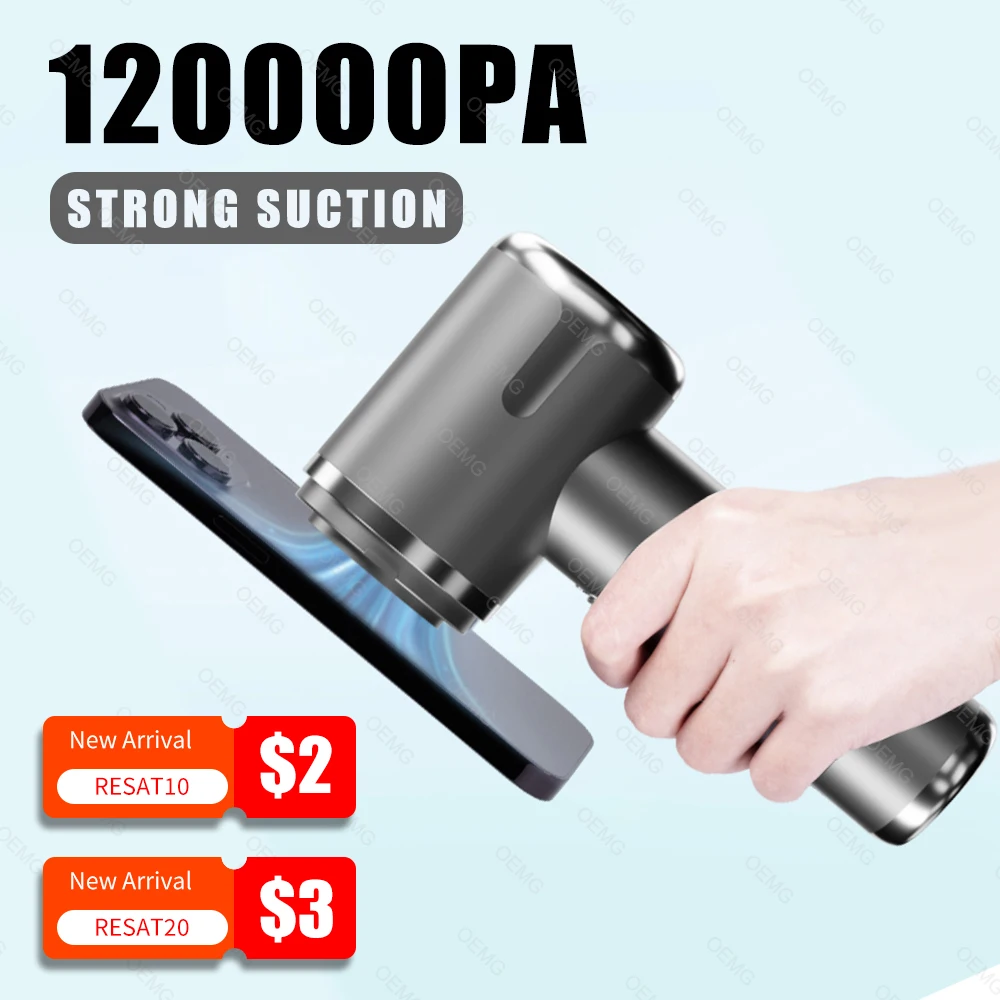 Car Vacuum Cleaner 120000PA Mini Portable Wireless Hand held Cleaner for Home - £32.30 GBP+