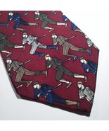 Hunting Horn Classics Mens Silk Neck Tie Baseball Burgundy Brown Blue Ne... - $52.88 CAD